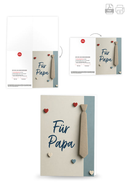 Für Papa - Krawatte und Herzen PDF