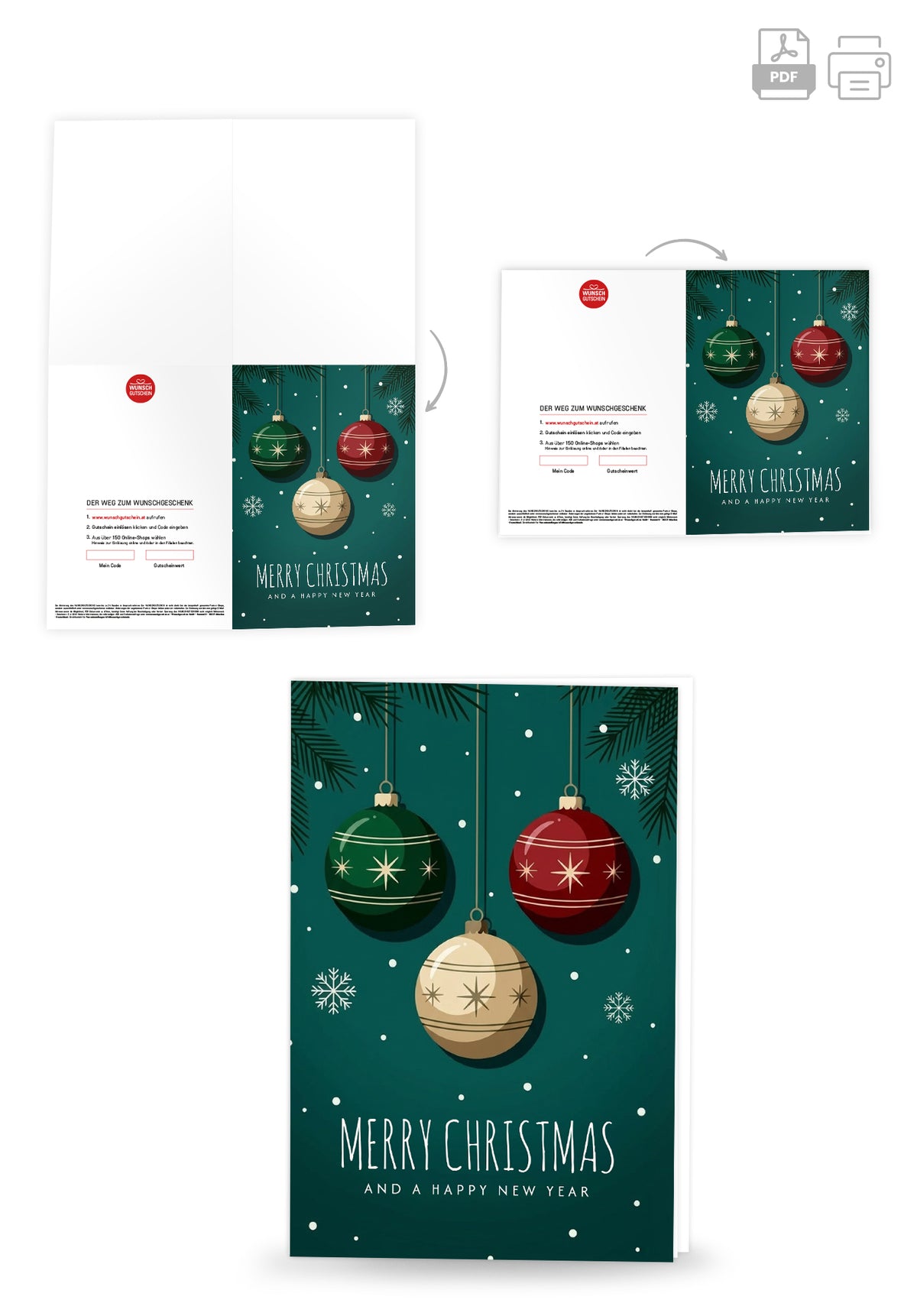 Merry Christmas and a happy new year - Christbaumkugeln
