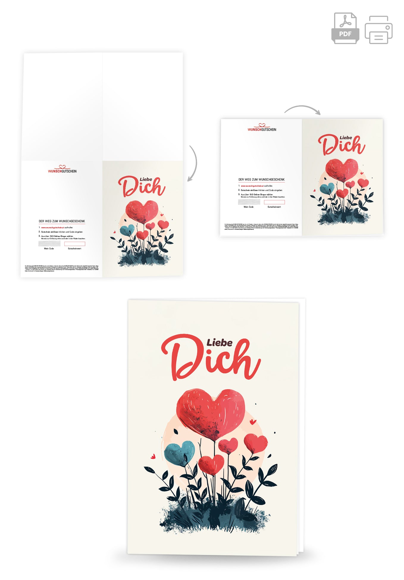 Liebe Dich - Herzblumen PDF
