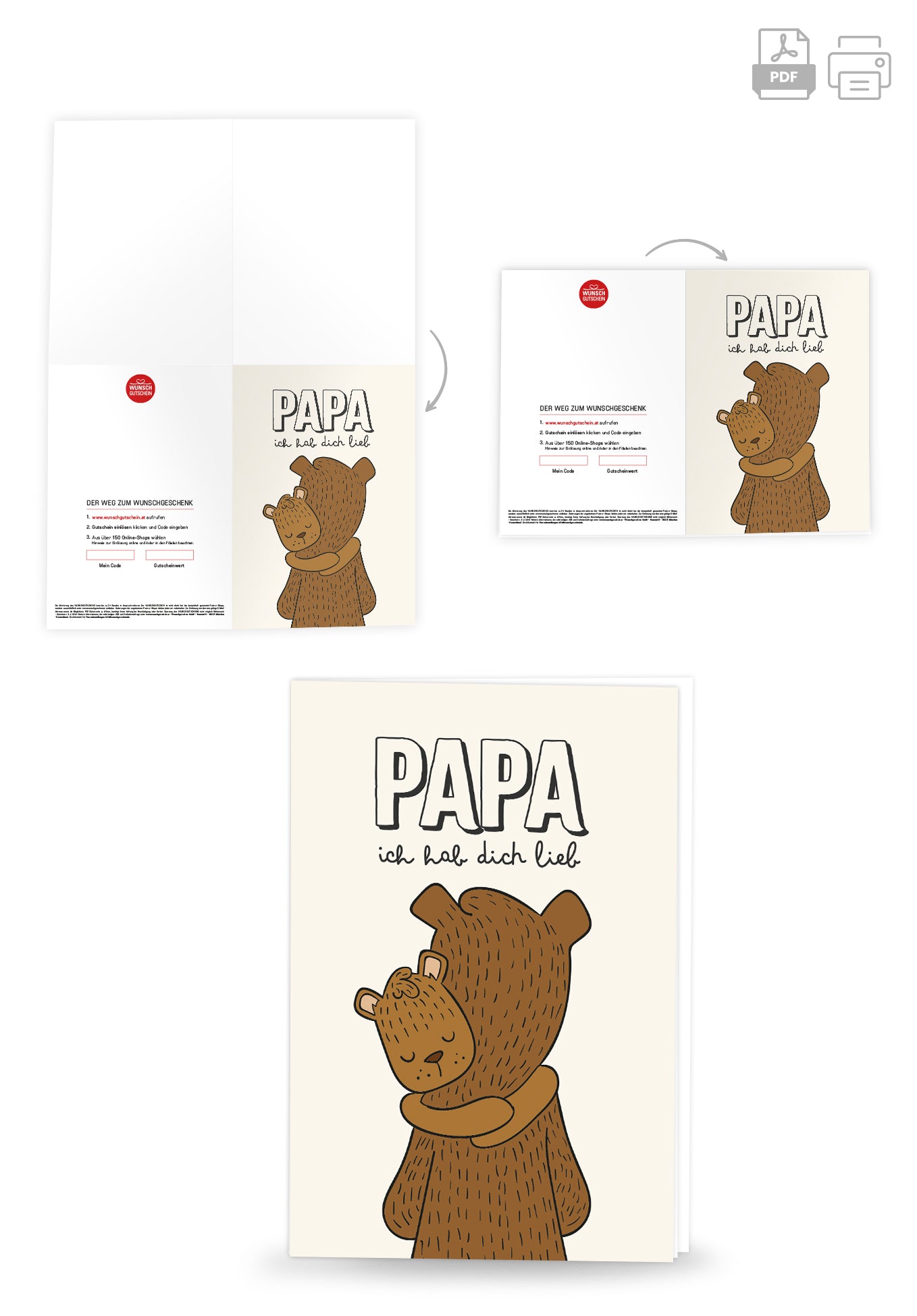 Papa ich hab dich lieb - Bären PDF