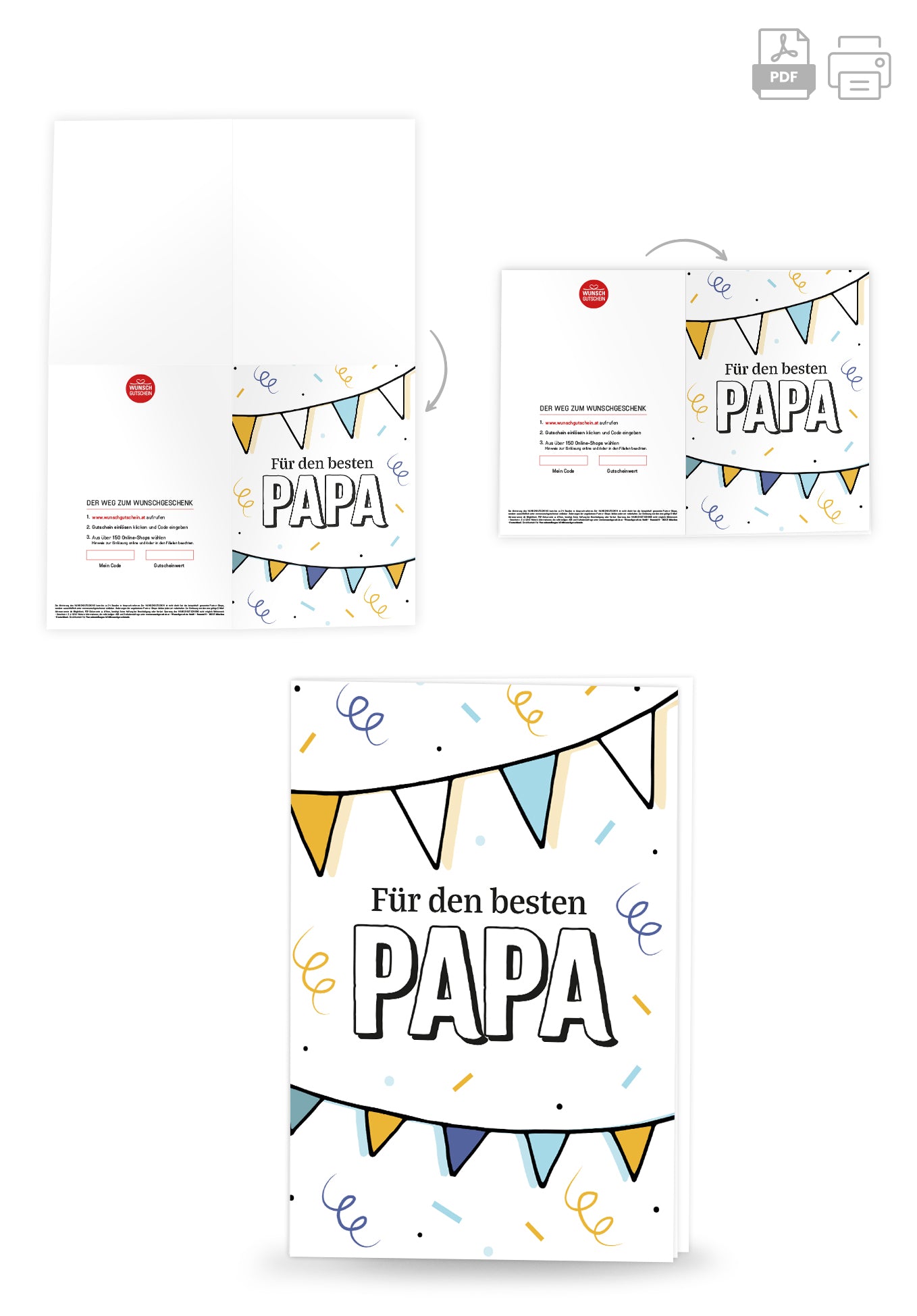 Für den besten Papa - Wimpelkette