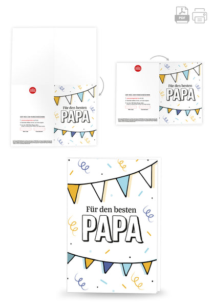 Für den besten Papa - Wimpelkette
