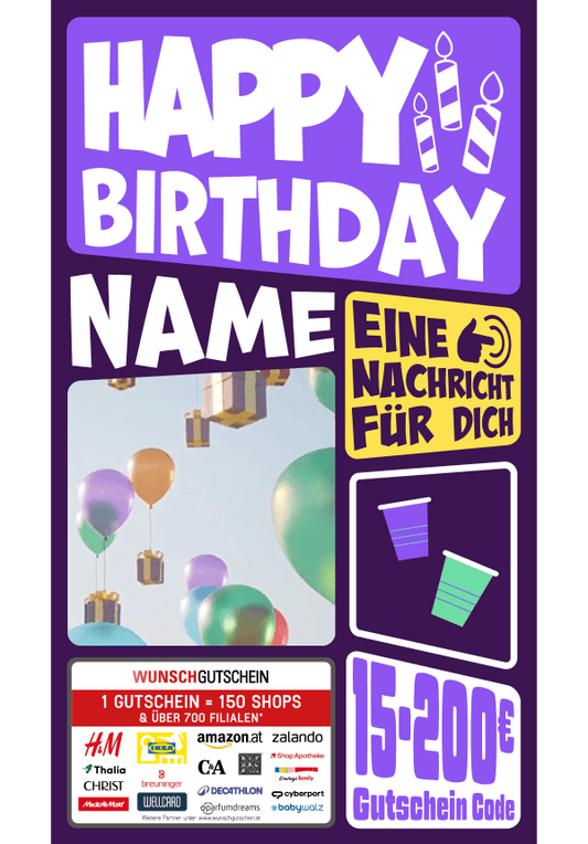 Digital - Happy Birthday - Kerze