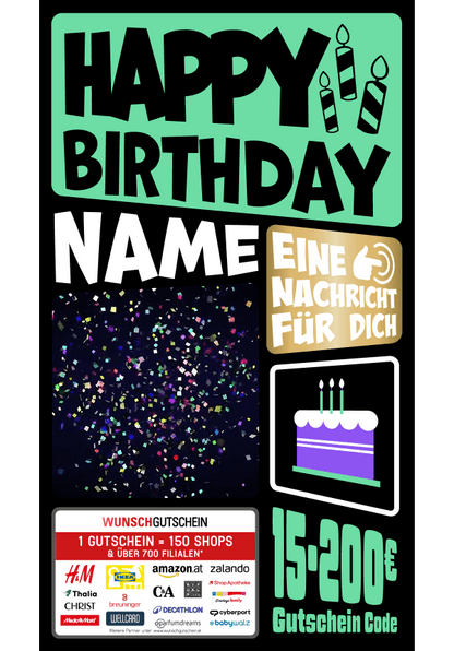 Digital - Happy Birthday - Kerze