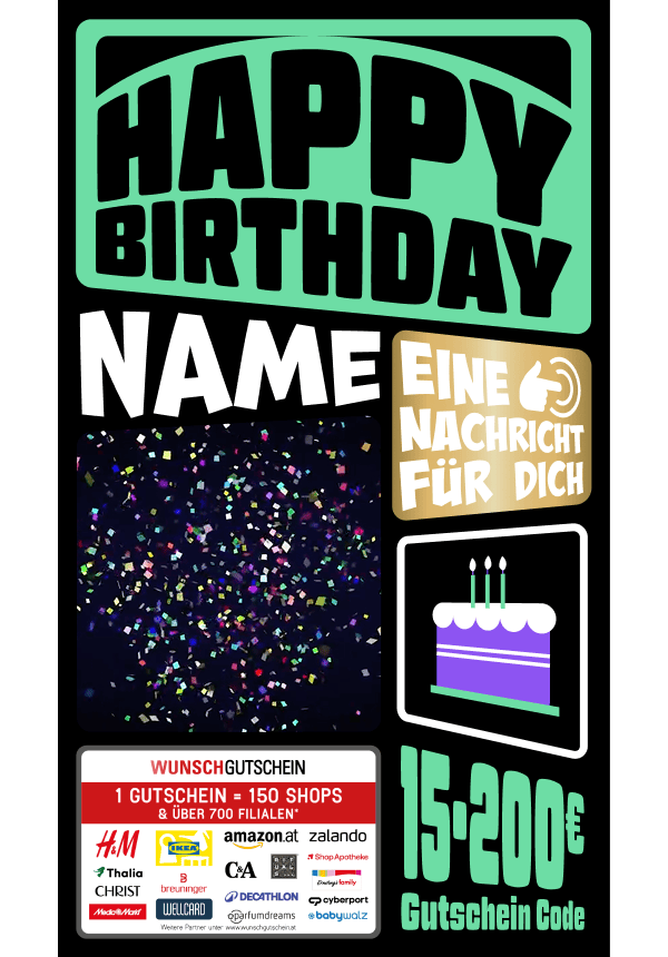 Digital - Happy Birthday - Rund