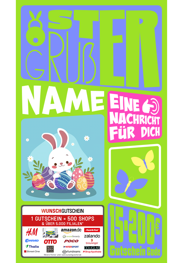 Digital - Ostergruß - Hase
