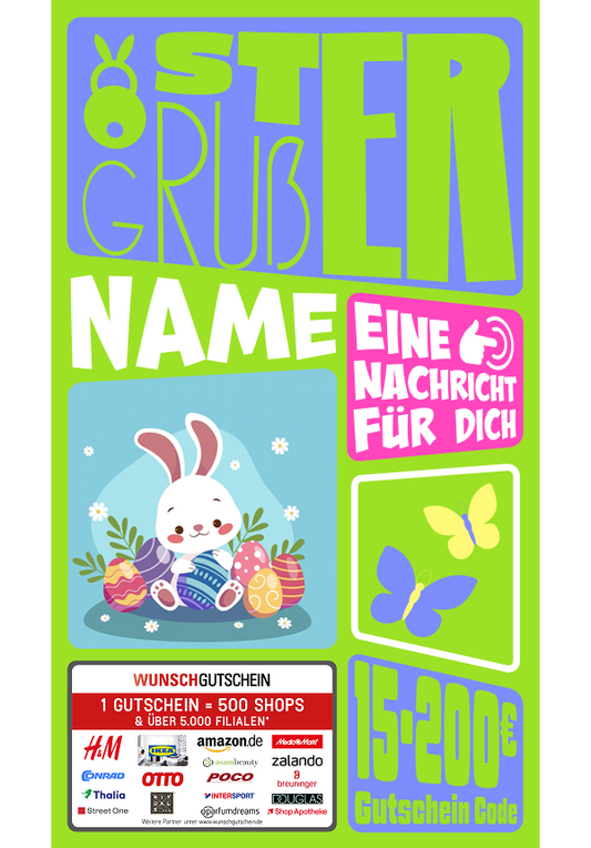 Digital - Ostergruß - Hase