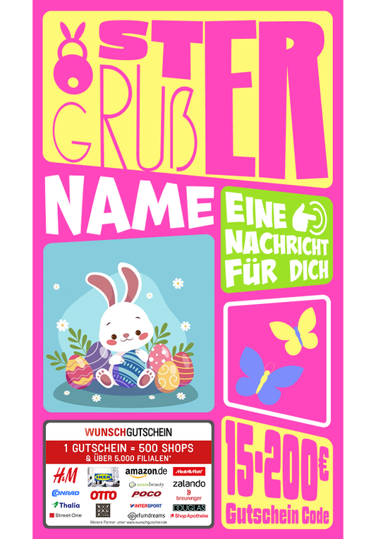 Digital - Ostergruß - Hase