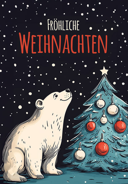 Fröhliche Weihnachten - Eisbär