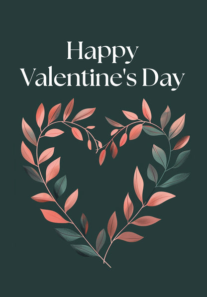 Happy Valentines Day - Herz Dunkelgrün