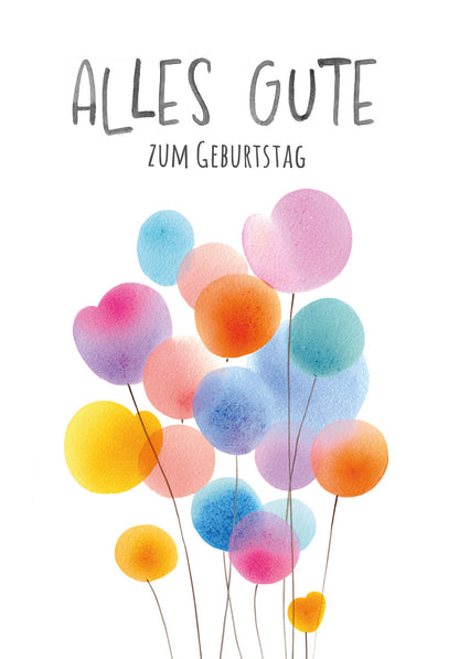 Alles Gute zum Geburtstag - Ballons Bunt