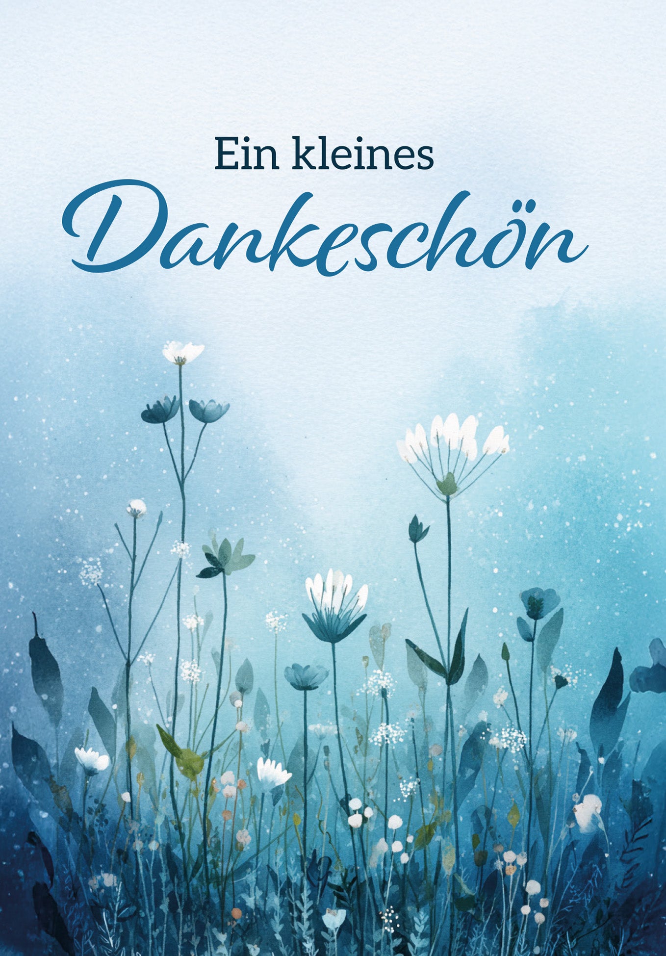 Ein kleines Dankeschön - Blumen Blau