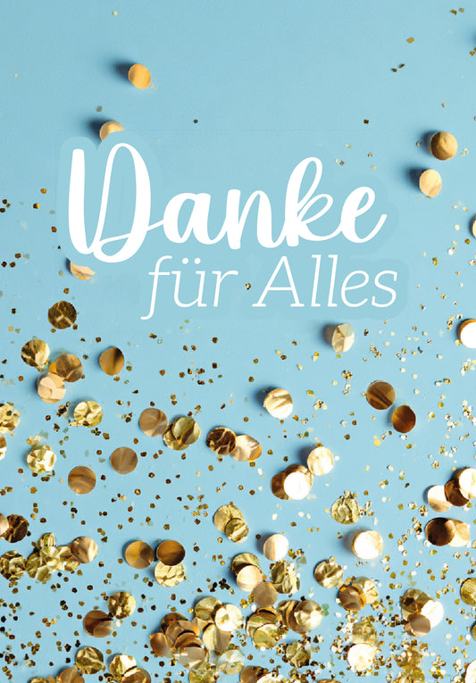 Danke für Alles - Konfetti Blau