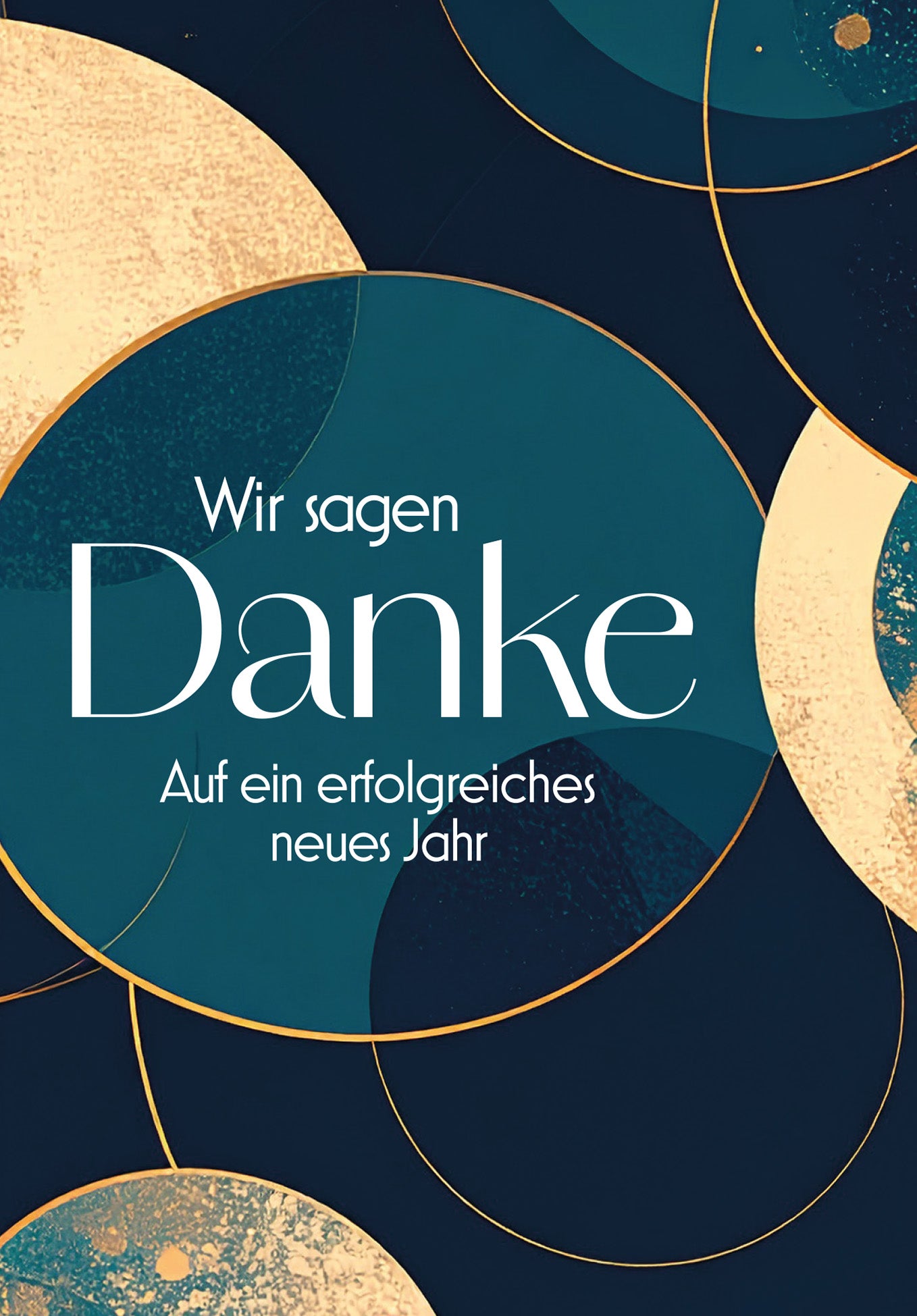 Erfolgreiches neues Jahr - Blau Gold Kreise