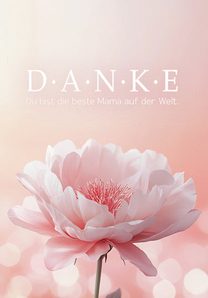 Danke Mama - Blume Rosa (Gutscheinwert)