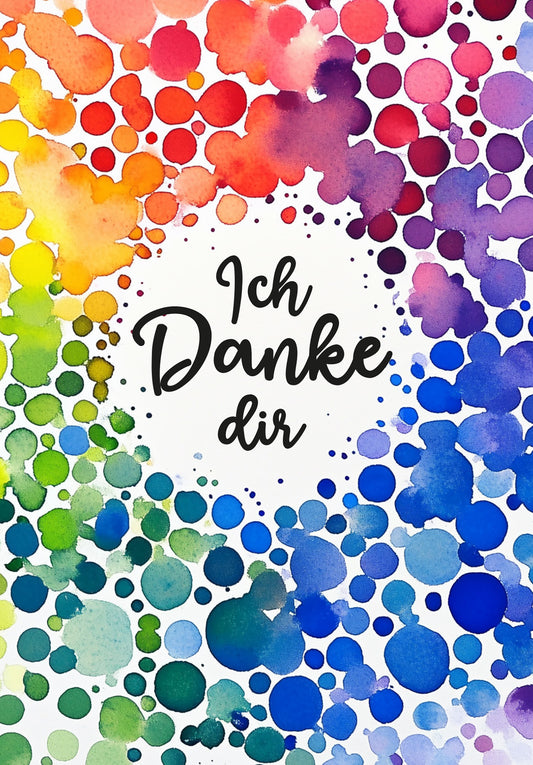 Ich danke dir - Punkte Bunt