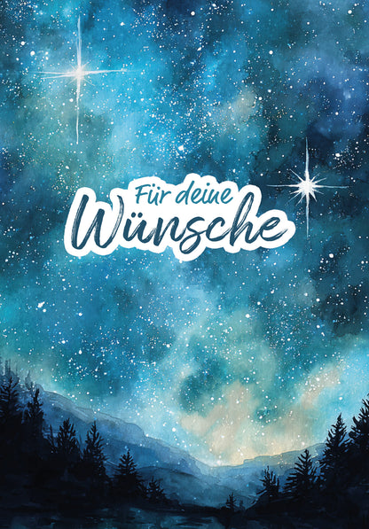 Für deine Wünsche - Nachthimmel Blau