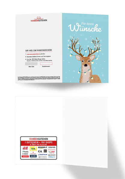 Für deine Wünsche - Rentier Lichterkette