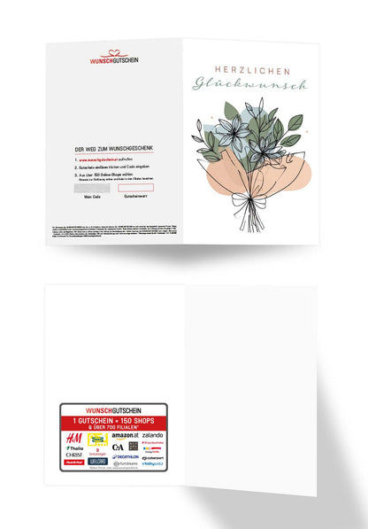 Herzlichen Glückwunsch - Blumenstrauß