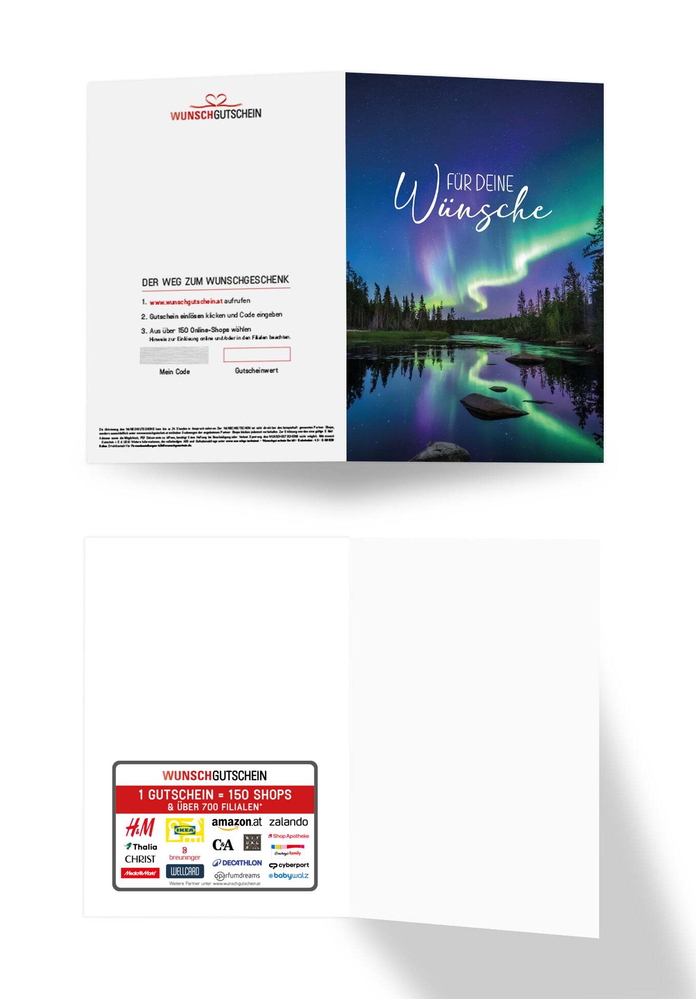 Für deine Wünsche - Polarlichter Wald