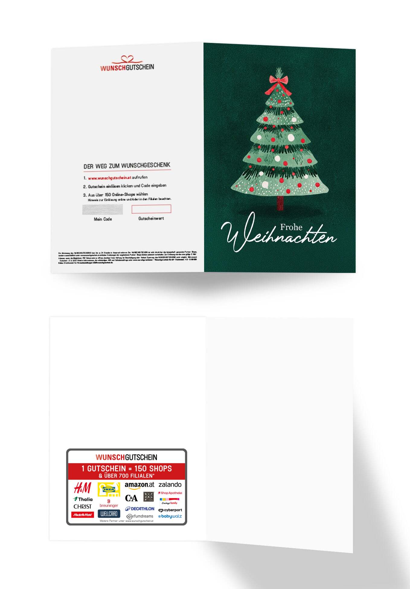 Frohe Weihnachten - Tannenbaum Grün