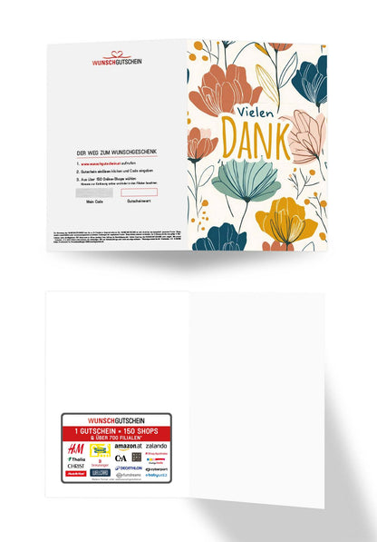 Vielen Dank - Blumenmuster