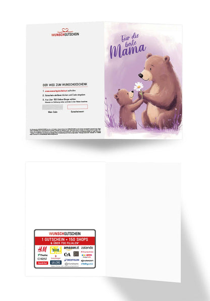 Für die beste Mama - Bären Lila