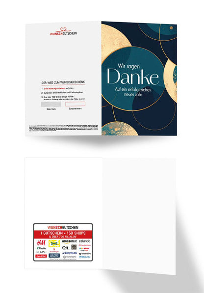 Erfolgreiches neues Jahr - Blau Gold Kreise