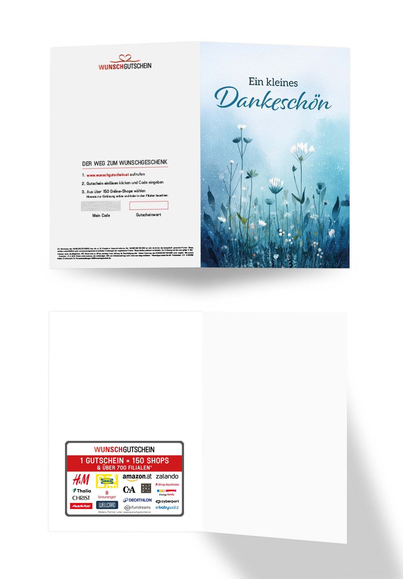 Ein kleines Dankeschön - Blumen Blau