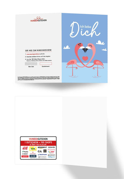 Ich liebe Dich - Flamingos