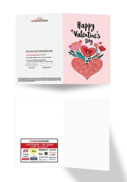Happy Valentines Day - Herz und Blumen