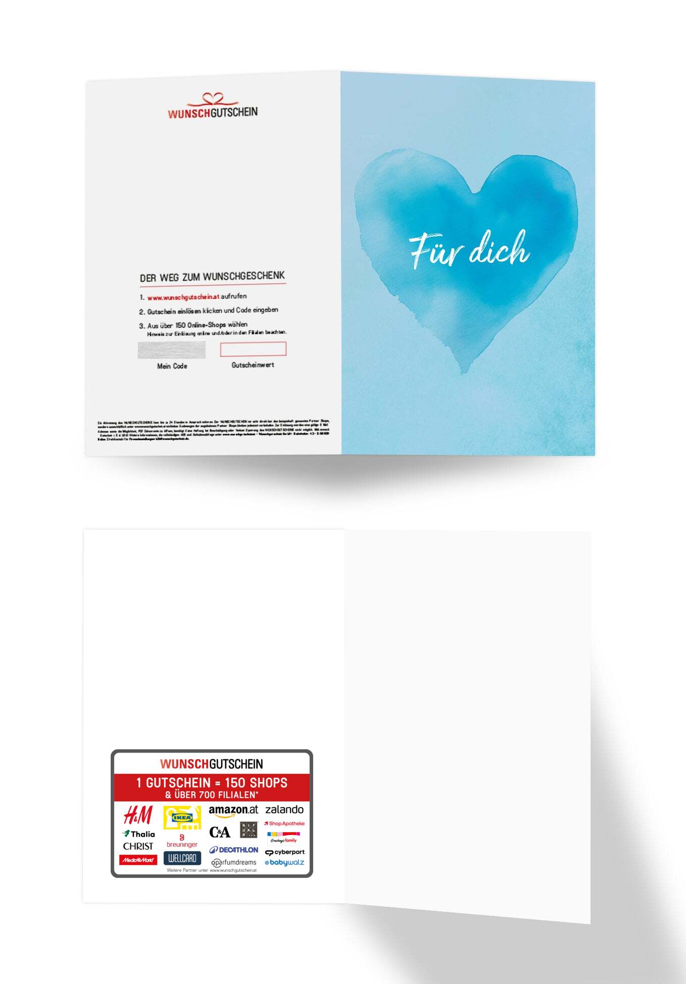 Für dich - Herz Blau