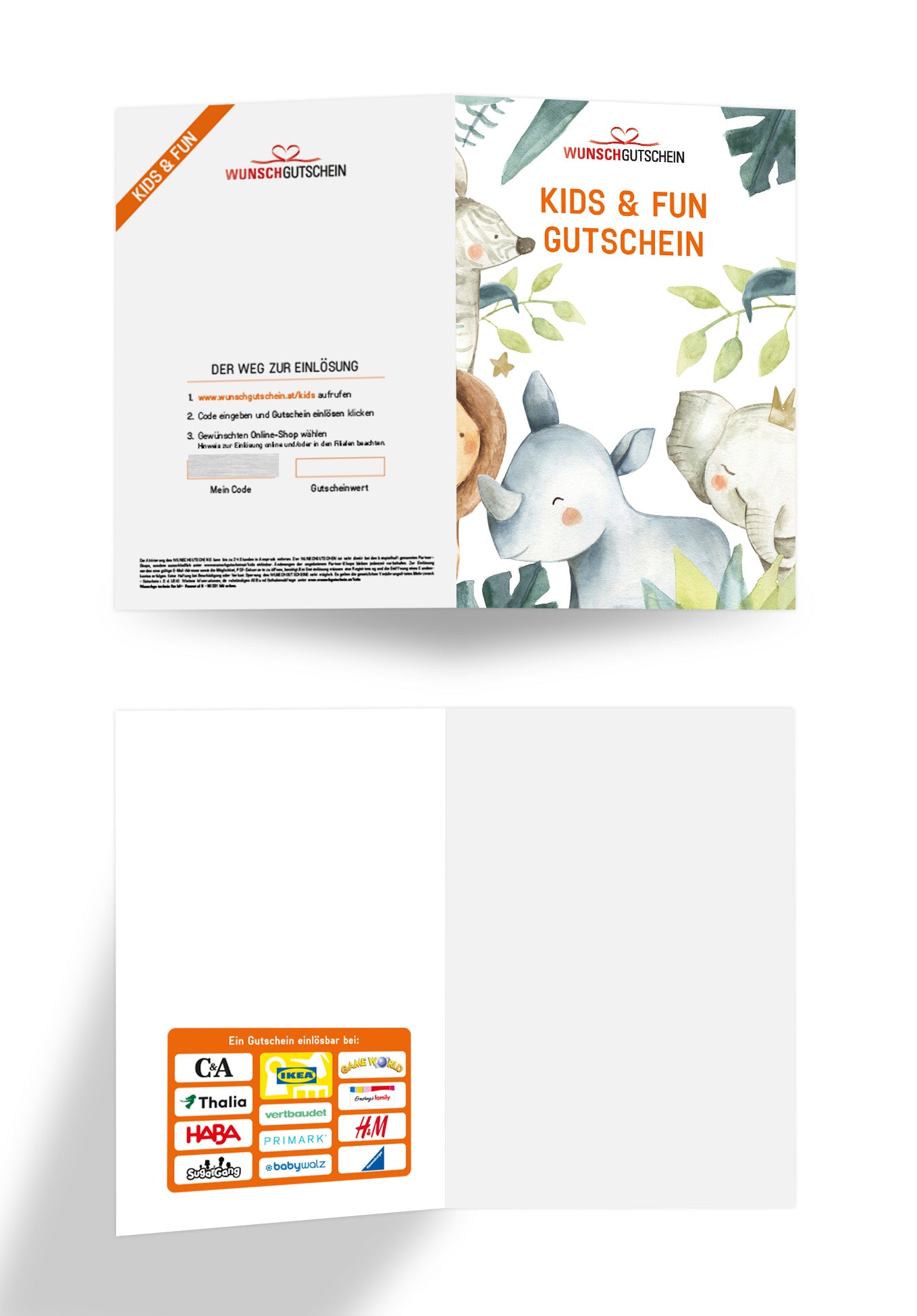 Kids & Fun Gutschein - Einlösbar für Spielwaren, Kindermode und mehr