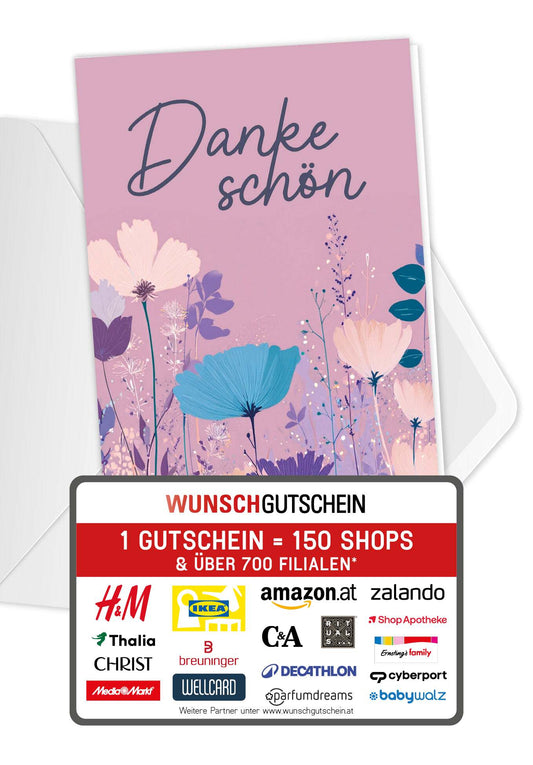 Dankeschön - Blumen Lila