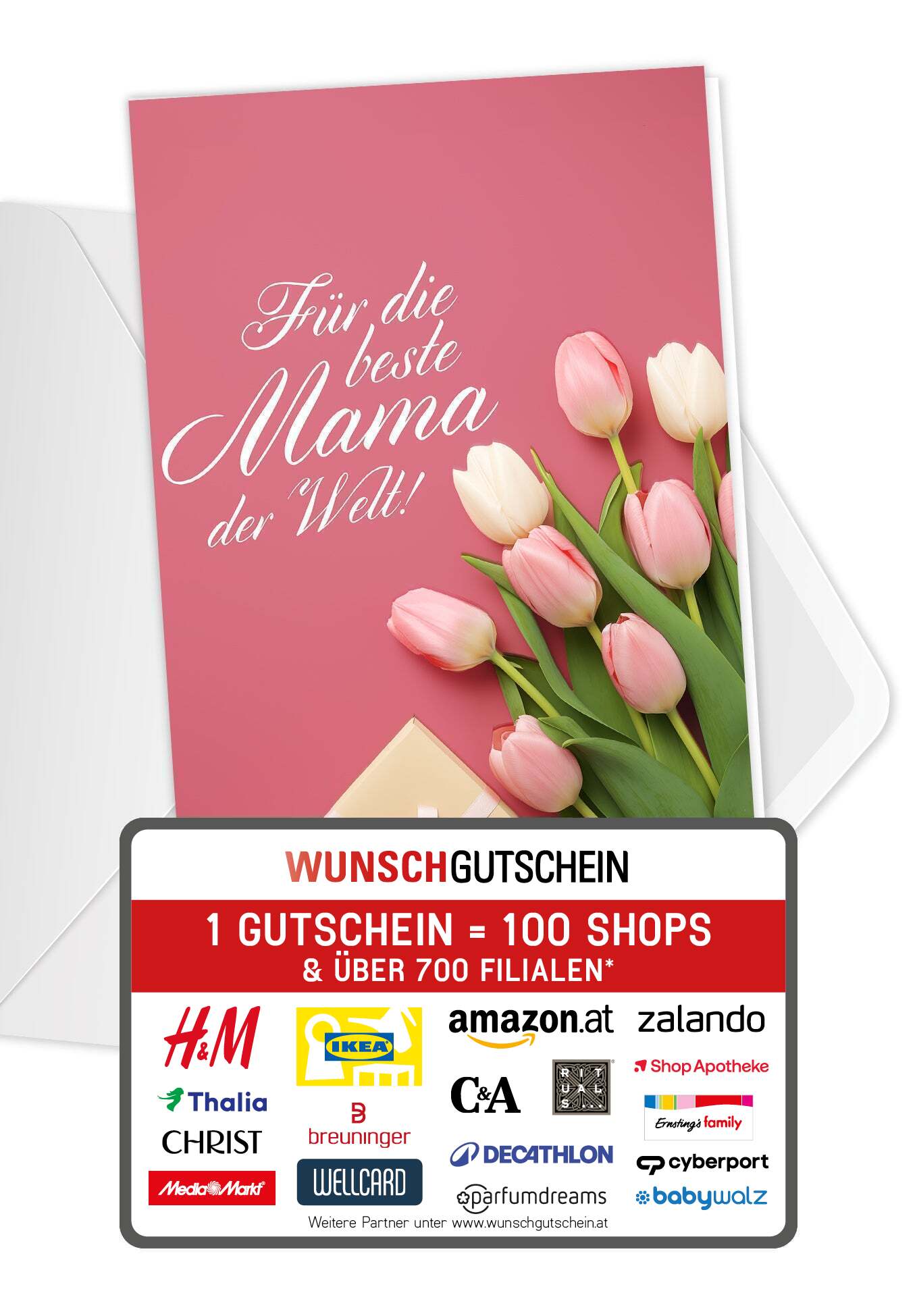 Für die beste Mama - Tulpen Geschenk (Gutscheinwert)