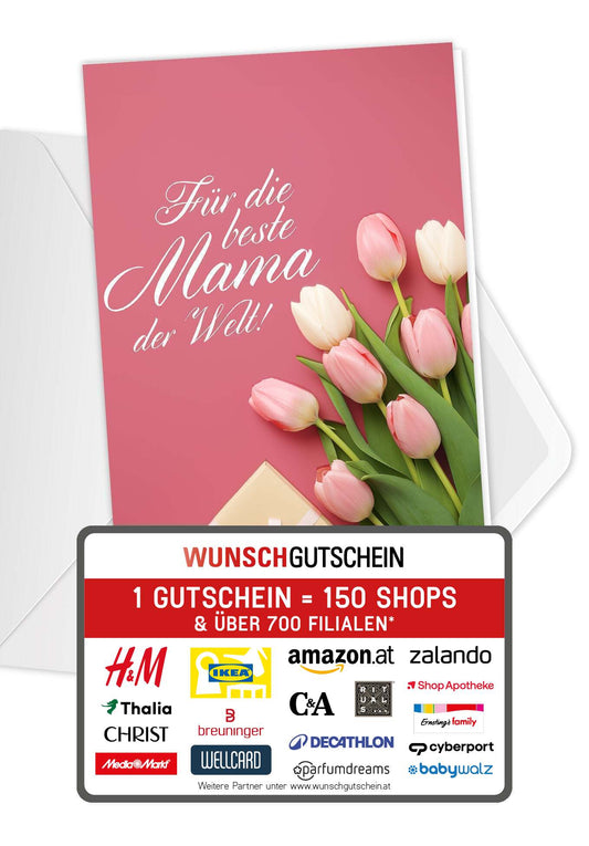 Für die beste Mama - Tulpen Geschenk
