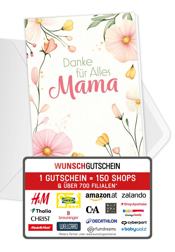 Danke für Alles Mama - Blumenrahmen