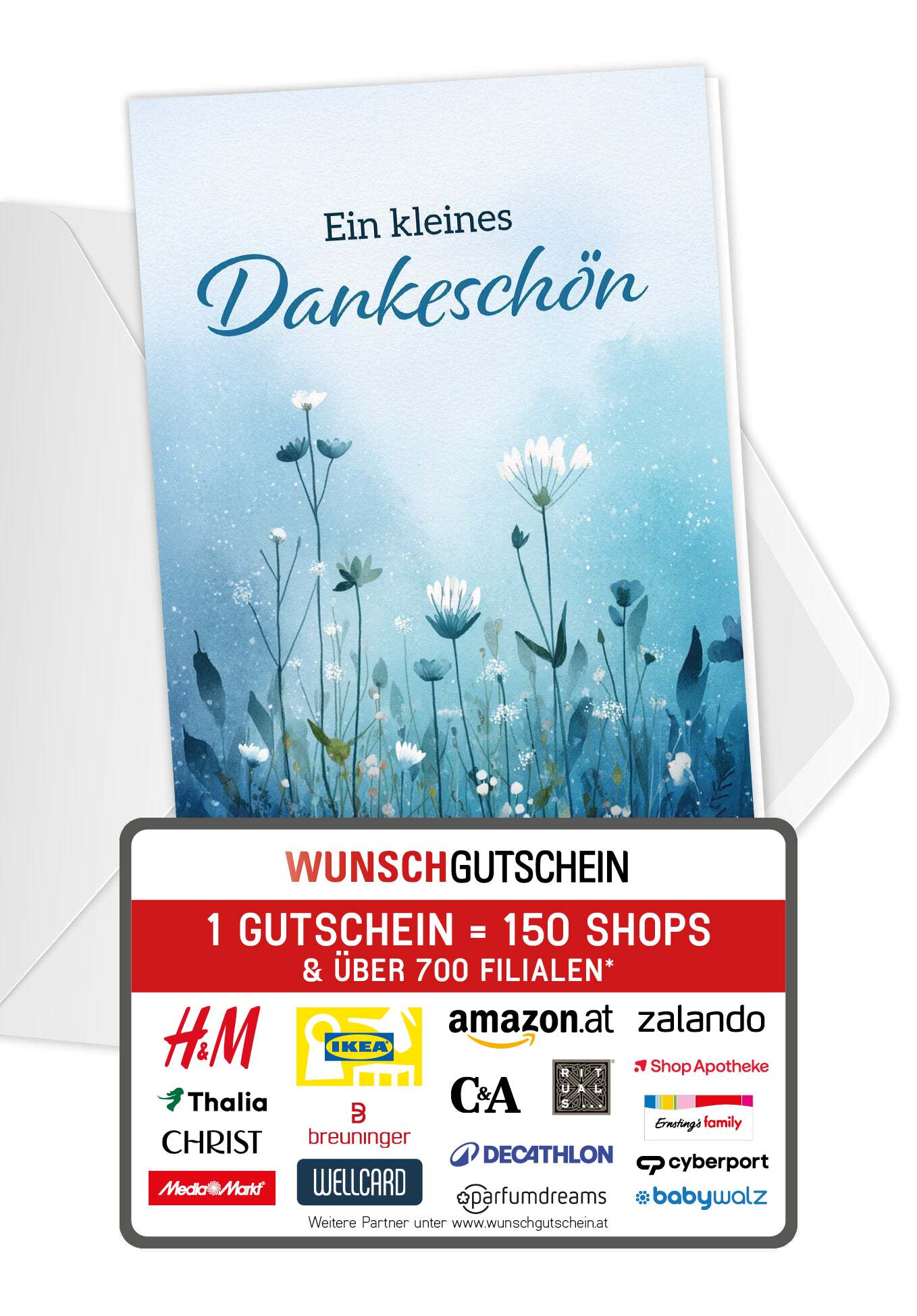 Ein kleines Dankeschön - Blumen Blau