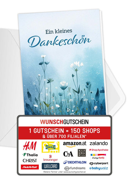 Ein kleines Dankeschön - Blumen Blau