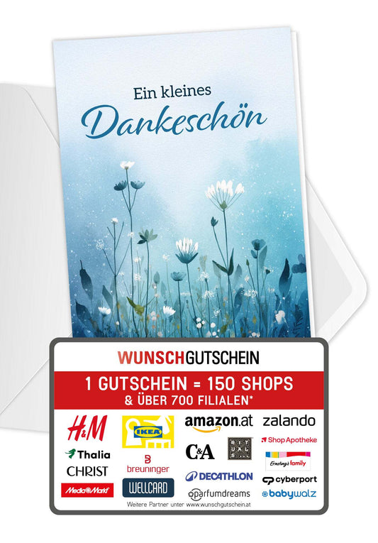 Ein kleines Dankeschön - Blumen Blau