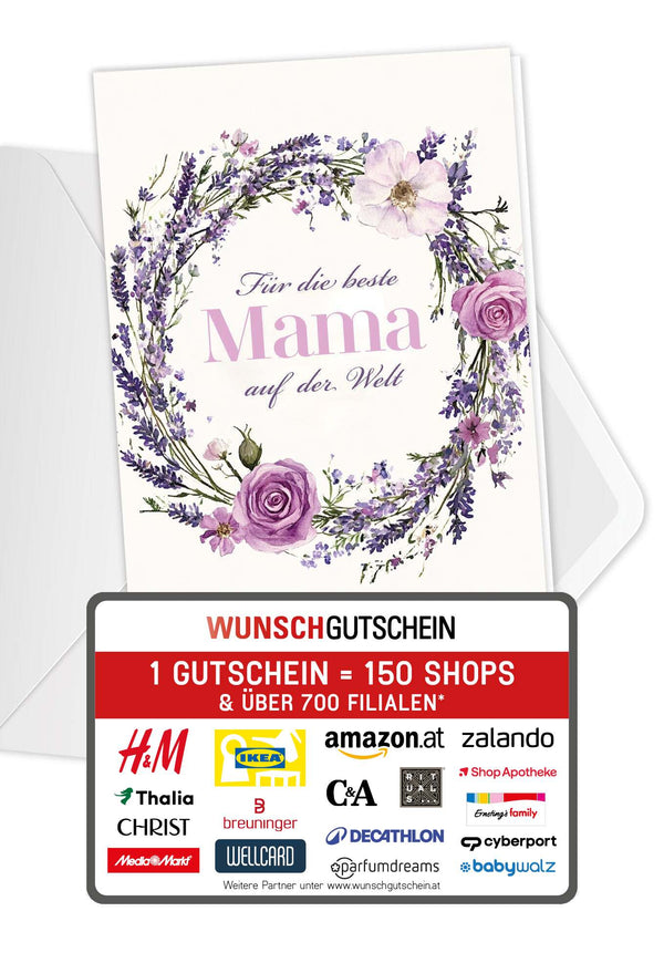 Für die beste Mama - Blumenkranz Lila