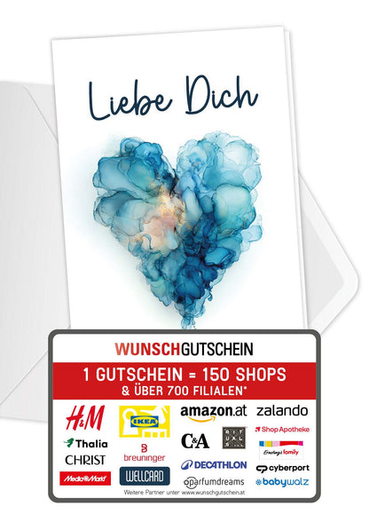 Liebe Dich - Herz Blau