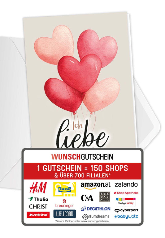 Ich liebe dich - Herzballons