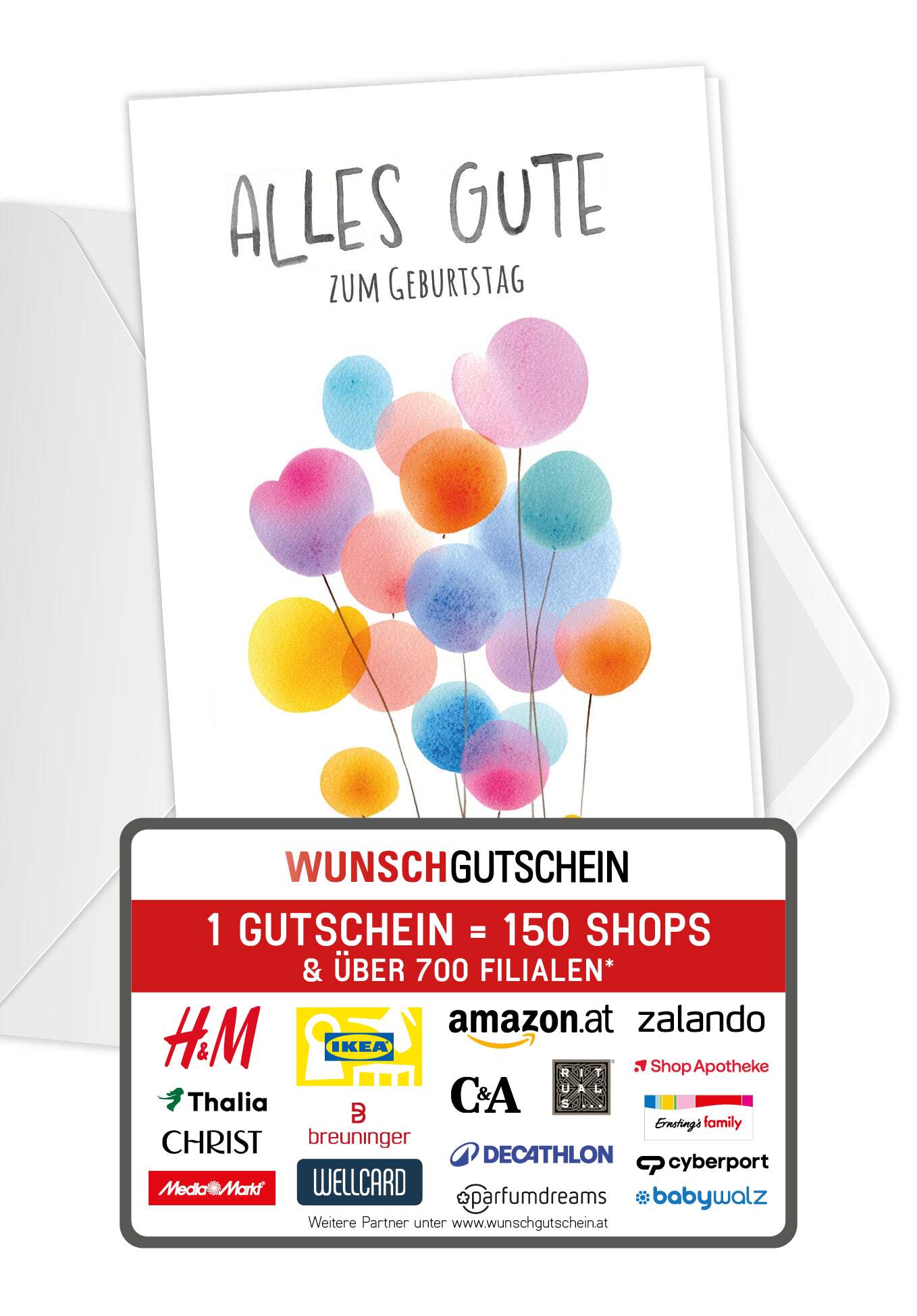 Alles Gute zum Geburtstag - Ballons Bunt