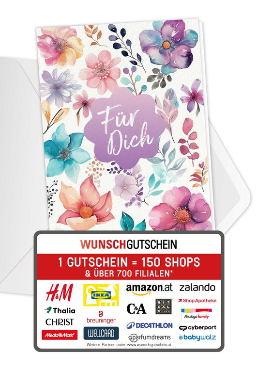 Für Dich - Blumen Aquarell