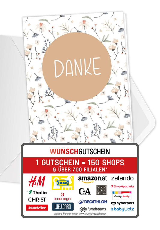 Danke - Blumen Weiß