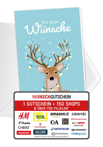 Für deine Wünsche - Rentier Lichterkette