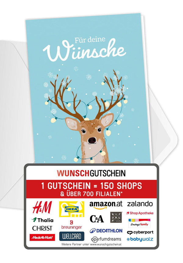 Für deine Wünsche - Rentier Lichterkette