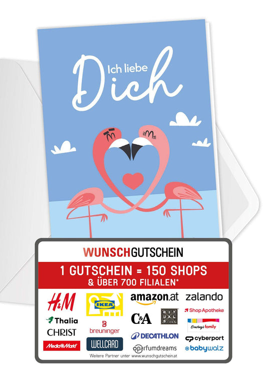 Ich liebe Dich - Flamingos