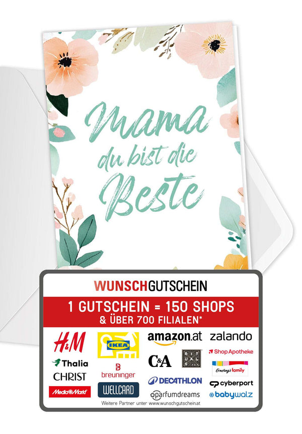 Mama du bist die Beste - Blumenrahmen
